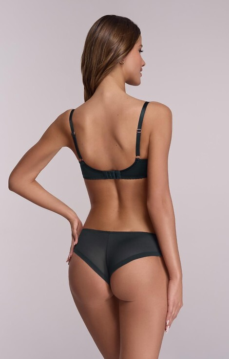 1030 Reggiseno semi-morbido con ferretto Ava Petrol, ricami floreali