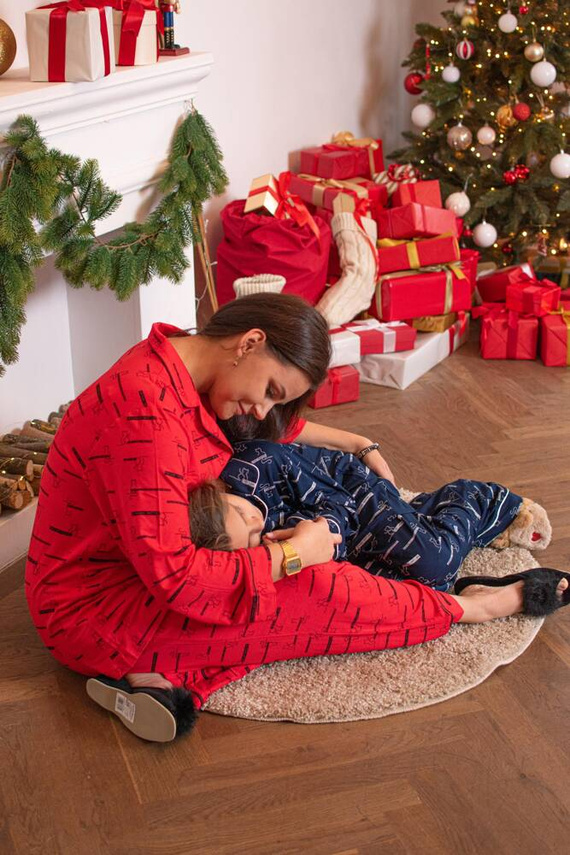 718 Pigiama Forex da donna Madeleine Cat Love - rosso