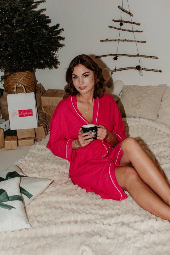 817 Skyler Accappatoio da donna De Lafense - lampone