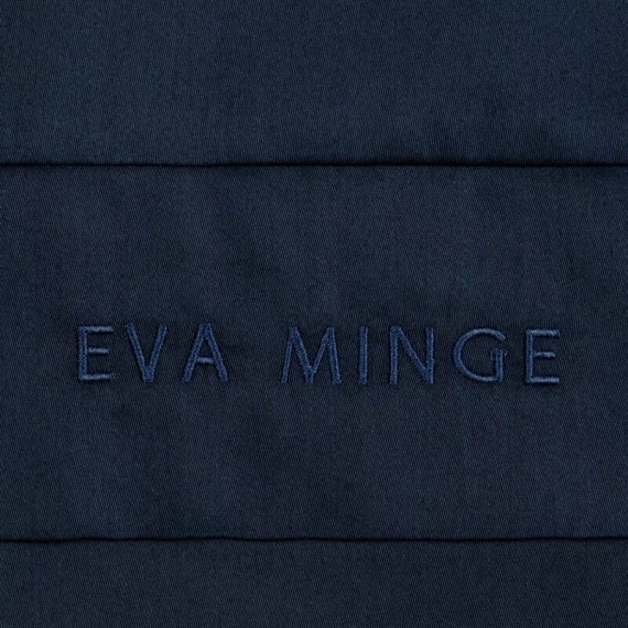 1F Elegante biancheria da letto in raso Eva Minge Eurofirany blu navy | macrosatin 100% cotone