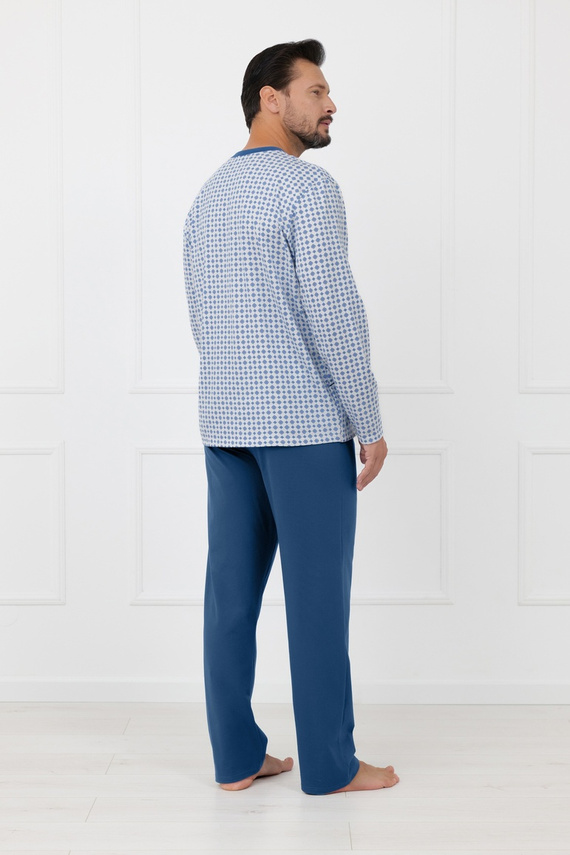 Pigiama uomo Homer Italian Fashion in cotone, aperta, lunga