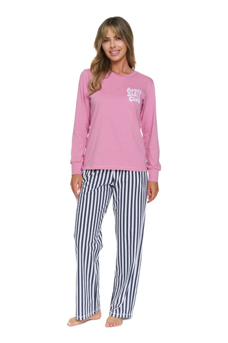 Doctor Nap 7523 Apres Sleep Pigiama donna 100% cotone rosa a righe