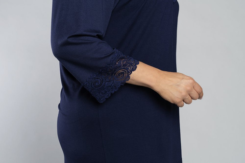 Izyda Pigiama maniche 3/4, pantaloni 3/4 Moda italiana - blu navy