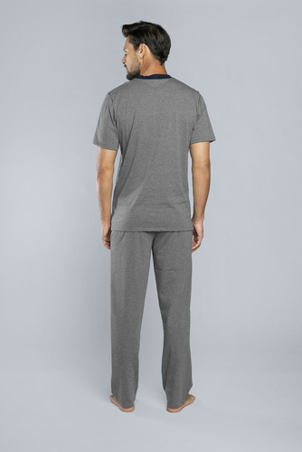 Profit Pigiama da uomo a maniche corte, pantaloni lunghi Moda italiana - ¶r.melange