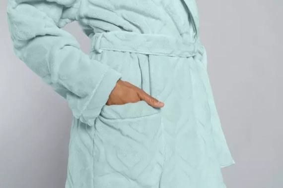 Morena Vestaglia da donna in pile Moda italiana - menta