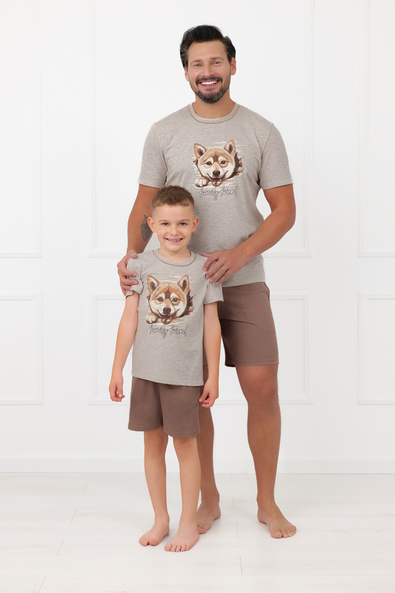 Pigiama bambino Shiba Italian Fashion 100% cotone shorts