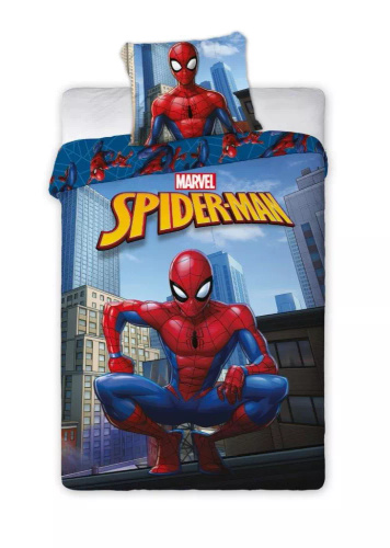 Spider-Man Faro biancheria da letto in cotone blu - 100% cotone, set per bambino