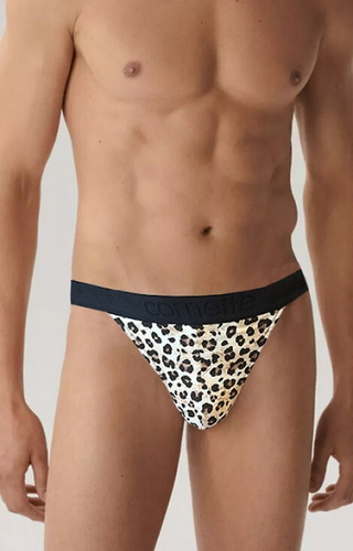 917/164 Perizoma Cornette High Emotion da uomo - cotone, stampa leopardo