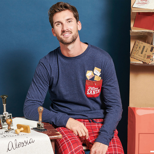 Pigiama Gioew da uomo blu Sorbetto - festivo, a quadri, comodo ed elegante