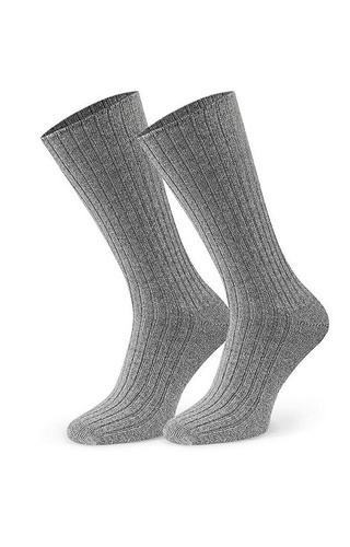 Arte.185 Calze Steven 007 grigio - lana d'agnello a coste da donna, inverno