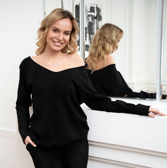 Karina Felpa da donna Moda - nero