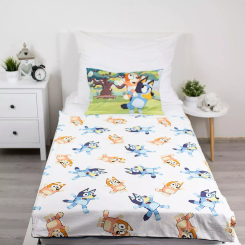 Biancheria da letto in cotone 100x135 Bluey 061 Blu 40x60 Jerry Fabrics