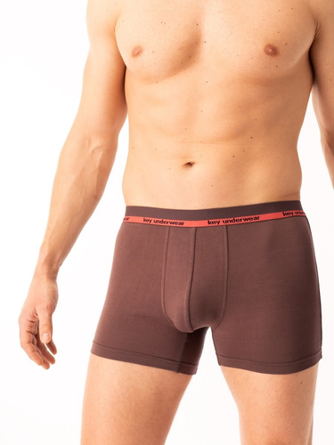 Boxer da uomo Key MXH 287 marrone - bambù, morbido e traspirante