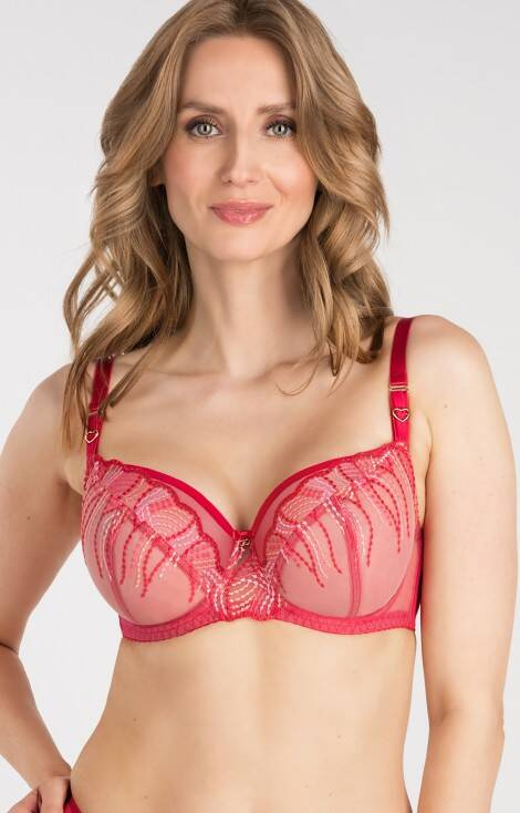 Reggiseno morbido Gorsenia K 828 Crazy Heart - rosso