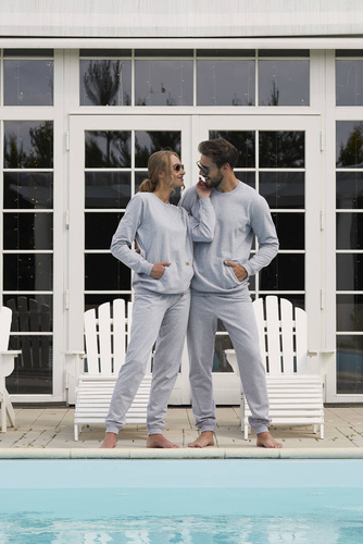 Fox Set lungo da donna. manica, lunghezza. pantaloni Moda Italiana - melange