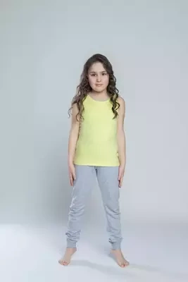 T-shirt Tola per ragazze, spalla larga Moda italiana - verde lime
