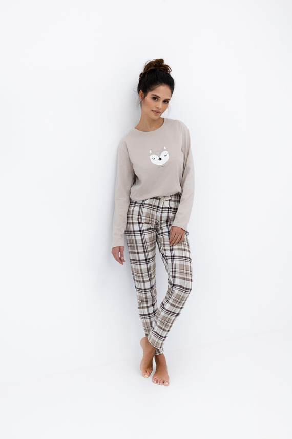 Pigiama donna Tinsley Sensis - cotone, lungo, a quadri