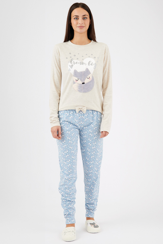 Zerda Sorbetto - pigiama donna in cotone con applicazioni 3D