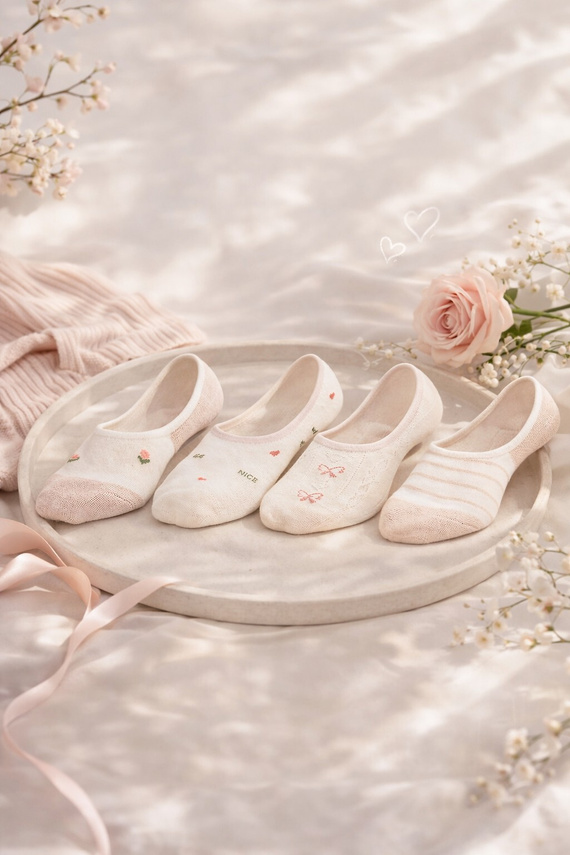 Calzini ballerina donna ST096 Noviti cotone invisibili silicone comfort