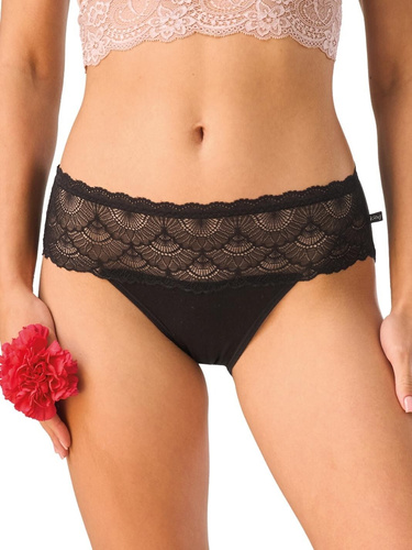 Slip donna Key LPC 156 bambù vita alta pizzo set 2 pezzi comodi