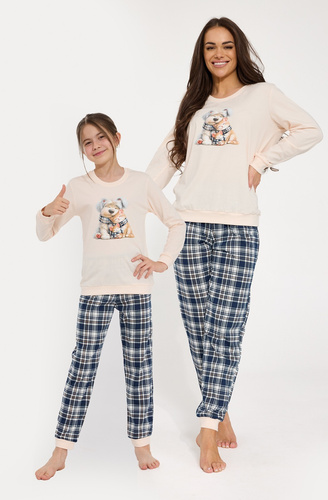 Pigiama donna Cornette Home Friends 671/478 ecru – 100% cotone, familiare