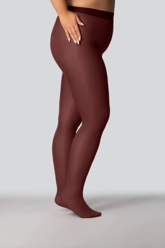 Collant Elizabeth Queen Size 70 den vino rosso - liscio, opaco, colorato, confortevole