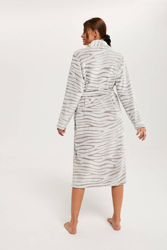 Asma Vestaglia da donna in pile Moda italiana - grigio