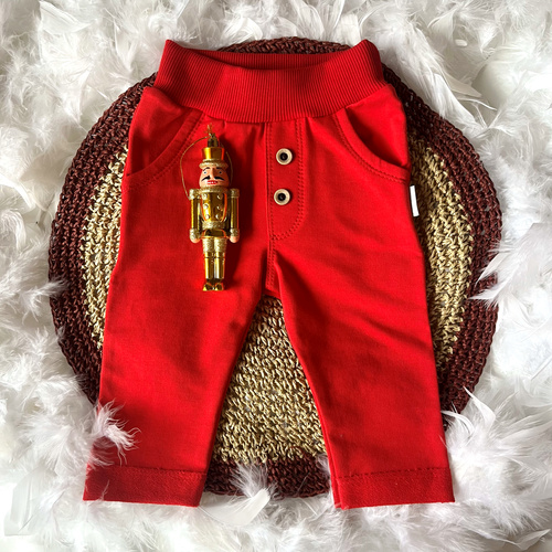 Mamatti Sweatpants SM014 Merry Christmas - Rosso, Cotone