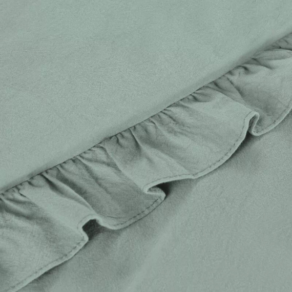 Biancheria da letto in cotone con volant Eurofirany 100% cotone con cerniera salvia