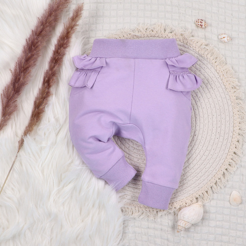 ABN-5485 Pantaloni della tuta Nini del Mondo Sommerso - cotone biologico, viola, per bambini