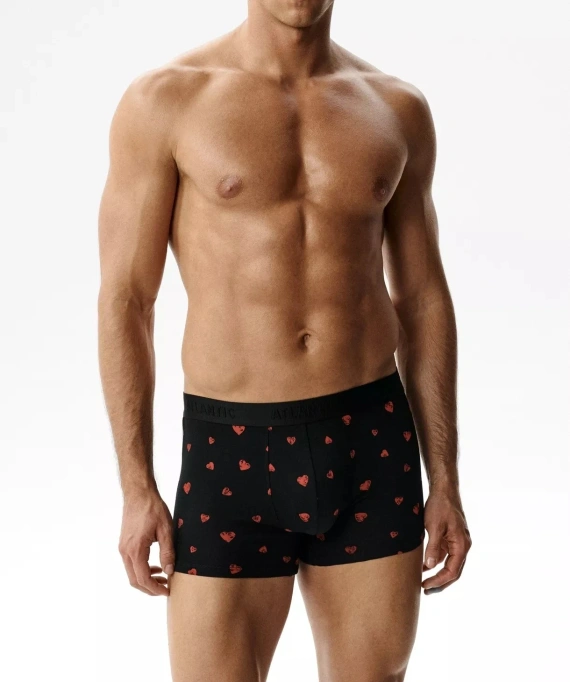 2GMH-032/Z26 Boxer da uomo Atlantic 2 pezzi in cotone con cuoricini