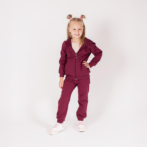 217273 Felpa con cappuccio Alisa Nicol - cotone, bordeaux