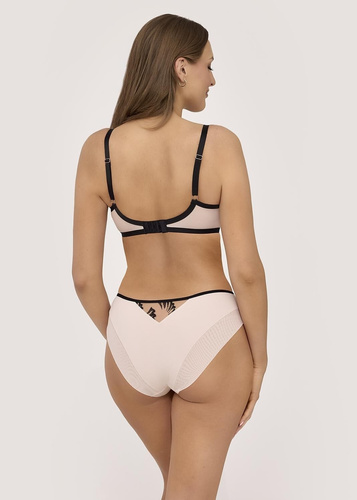 Slip Ava 2238 Champagne – beige, microfibra, rete con ricamo