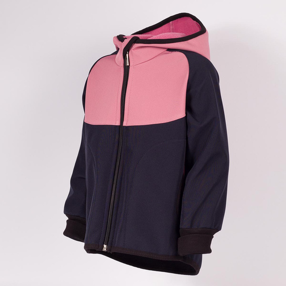 229040 Nicol Giacca softshell bambini con pile, cappuccio, riflettente - rosa
