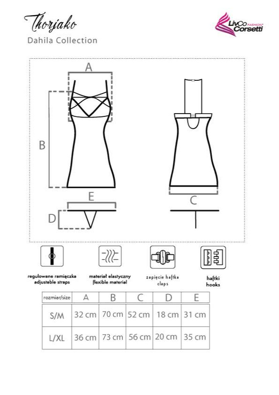 Set Thorjako, chemise e perizoma LivCo Corsetti Fashion