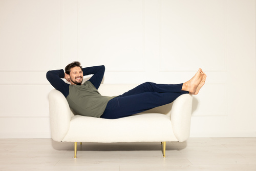 Alexander Pigiama uomo Moda italiana oliva - cotone, lungo. maniche e pantaloni