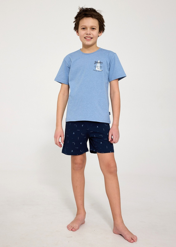 Pigiama bambino Cornette Young Boy 790/127 Pacific in cotone blu