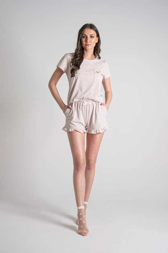 678 Pigiama donna Mariposa II Forex - beige melange