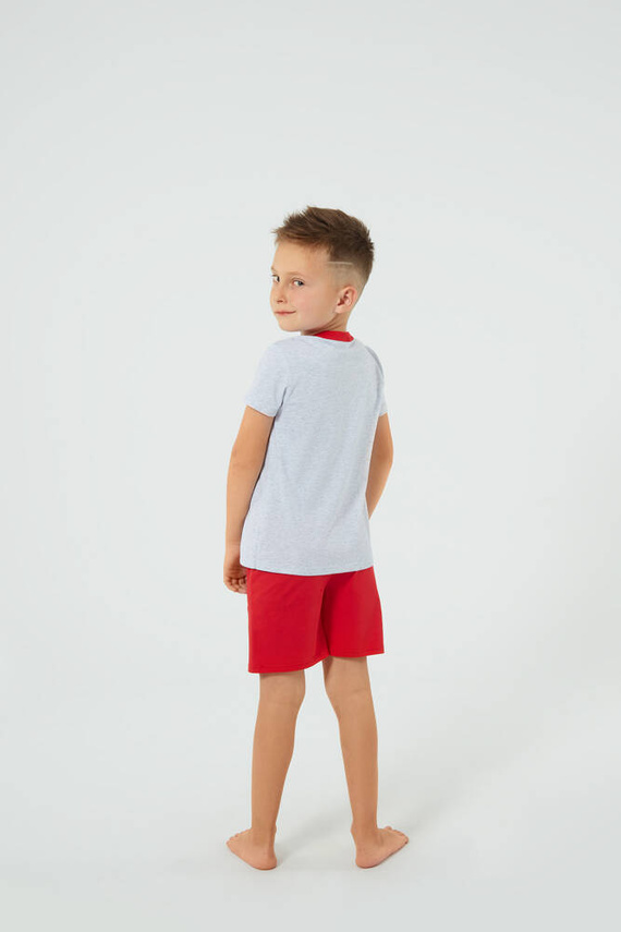 Junak Pigiama per ragazzi a maniche corte, pantaloncini Moda italiana - j.melange/rosso