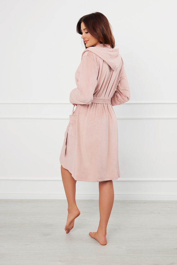 Akara Accappatoio da donna Italian Fashion - rosa cipria