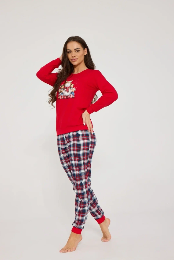 Cornette Family 671/480 pigiama donna natalizia con orsetto 100% cotone