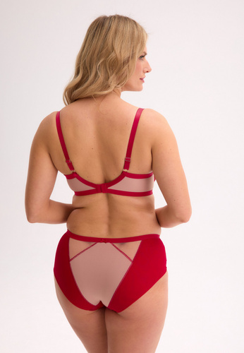 BS 1273 Aina Reggiseno semi-morbido rosso - pizzo, rete, ferretto