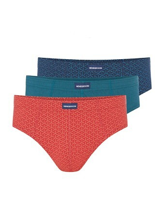 1446 K682 Slip uomo Henderson in cotone verde-verde, 3 pezzi per scatola