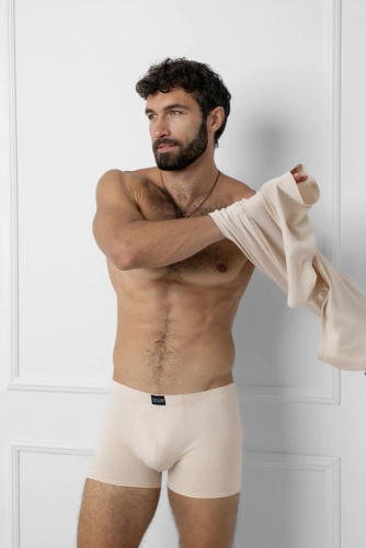Apollo boxer uomo Italian Fashion beige - cotone, elasticizzato