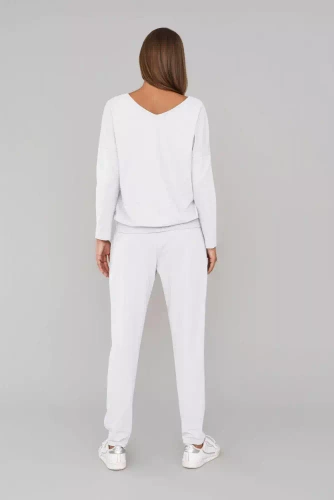 Karina Donna set manica lunga, pantaloni Moda italiana - bianco