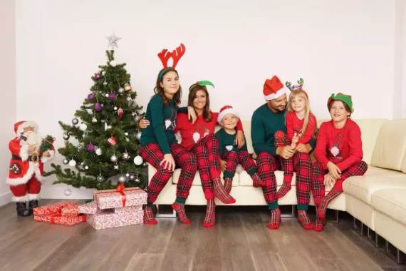 Narvik Pigiama da uomo a maniche lunghe, pantaloni lunghi Moda italiana - verde/stampa