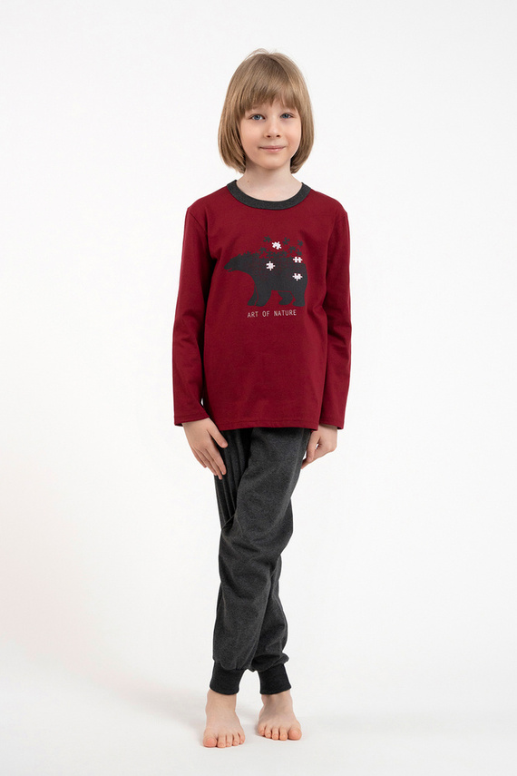 Morten Pigiama bambino Moda italiana bordeaux/c.melange