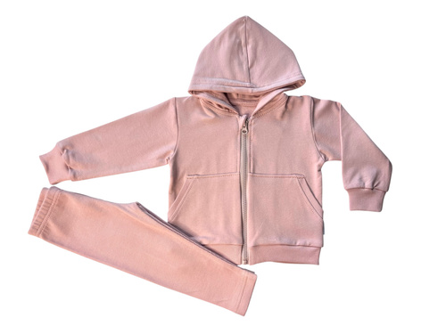 Mamatti DR2153 tuta bambina - set rosa con cappuccio