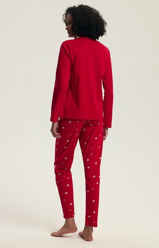 43718 Pigiama da donna Dotie Christmas Henderson rosso - manica lunga e pantaloni