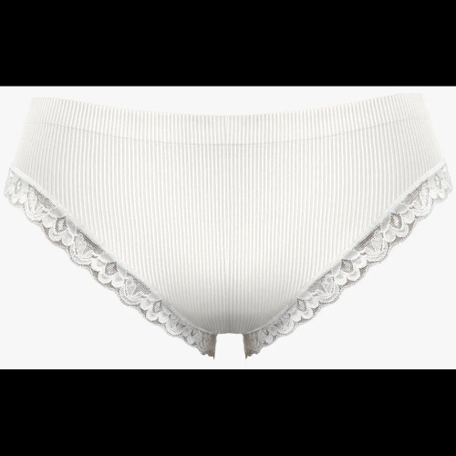 Slip donna Sesto Senso 6108 pizzo senza cuciture elastico comfort white